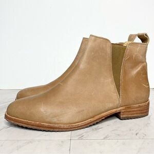 Nisolo Brown Leather Almond Toe Classic Chelsea Bootie 10